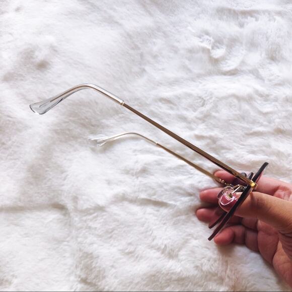 Miley Blue & Pink Gradient Heart Sunglasses - Picture 5 of 10